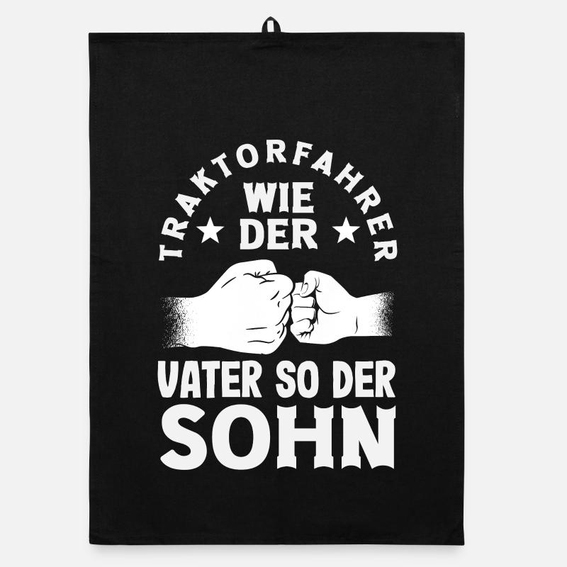 Traktorfahrer wie der Vater so der Sohn Organic Geschirrtuch