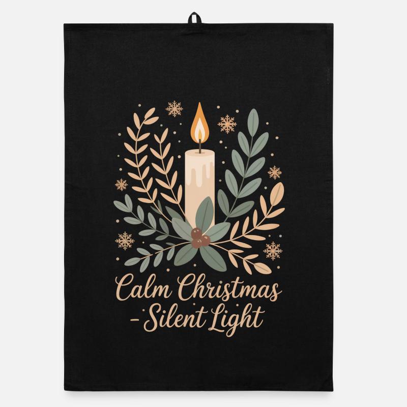 Botanisches Weihnachtsdesign Organic Geschirrtuch