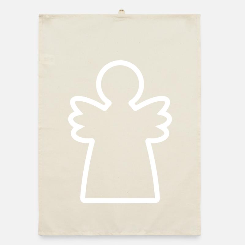 Engel silhouette Organic Geschirrtuch