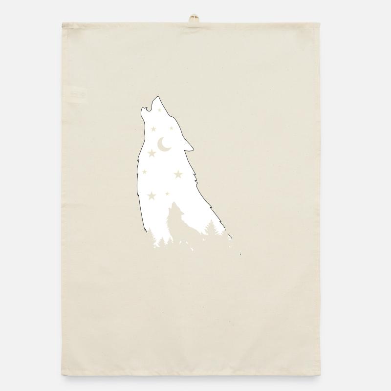 Loup étoilé  Torchon bio