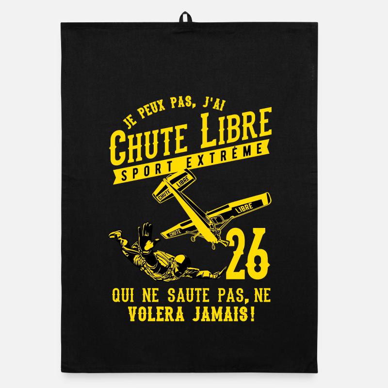 Extreme Free Fall 26 - Organic dish towel - black