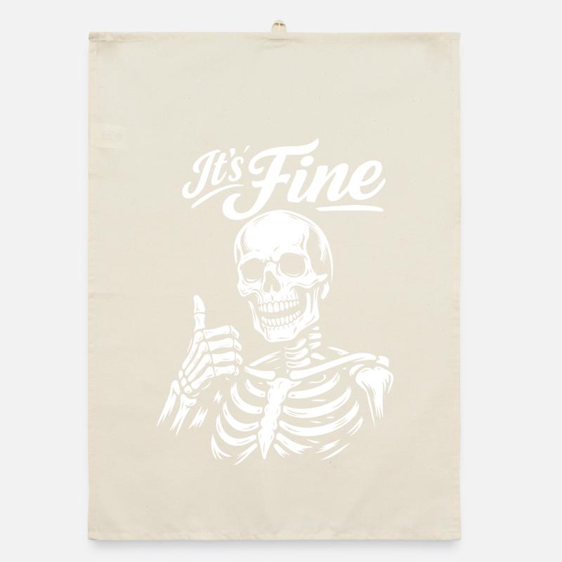 Son Squelette Parfait Pouce Levé Torchon bio