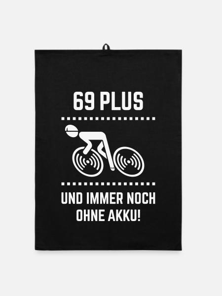 69 Plus – Immer Noch Ohne Akku! Fahrrad Rennrad W - Organic Geschirrtuch - Schwarz - Vorne