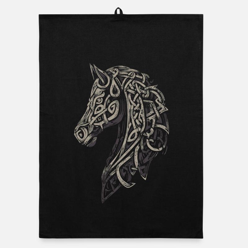 Celtic Horse Organic dish towel