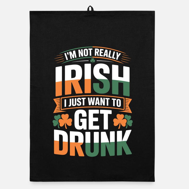 Pas vraiment Irlandais On se saoule Torchon bio