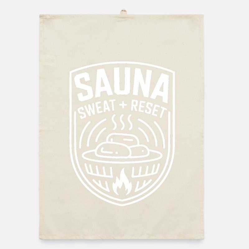 Sauna Sweat Reset Wellness Sweating Organic dish towel