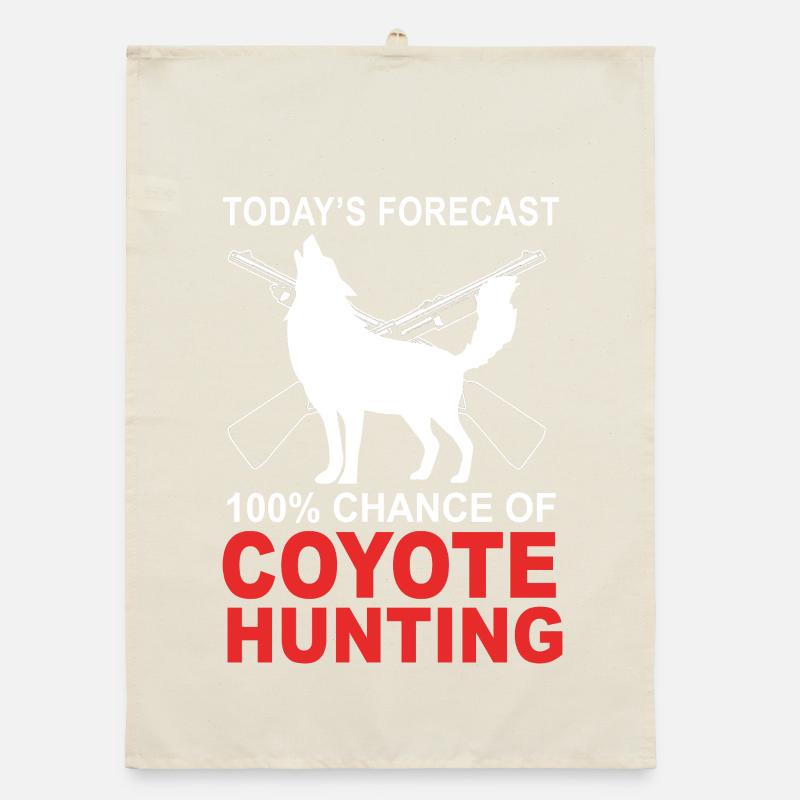Coyote Hunting Hunter Organic dish towel