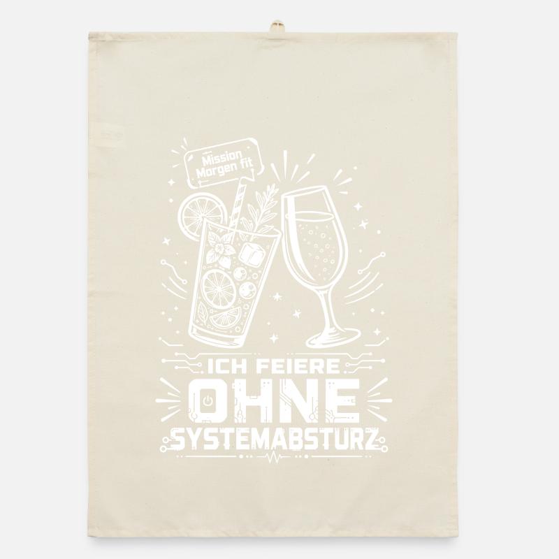 Ich feiere ohne Systemabsturz Organic Geschirrtuch