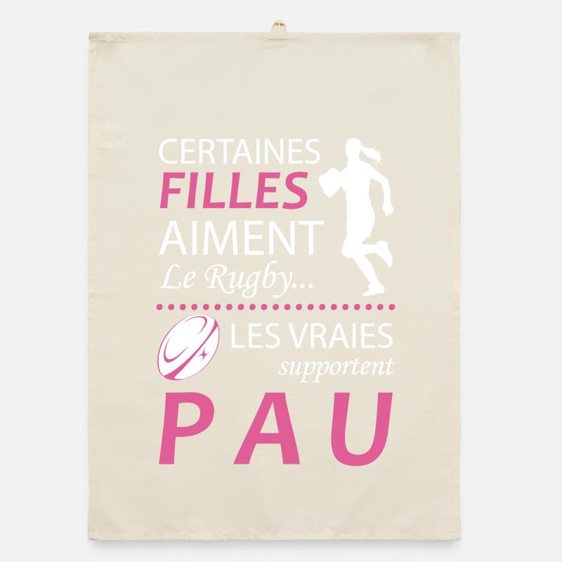 Certaines Filles Aiment Le Rugby Les Vraies Sup... Torchon bio