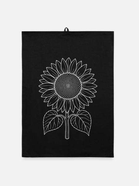 sunflower - Organic dish towel - black - Front