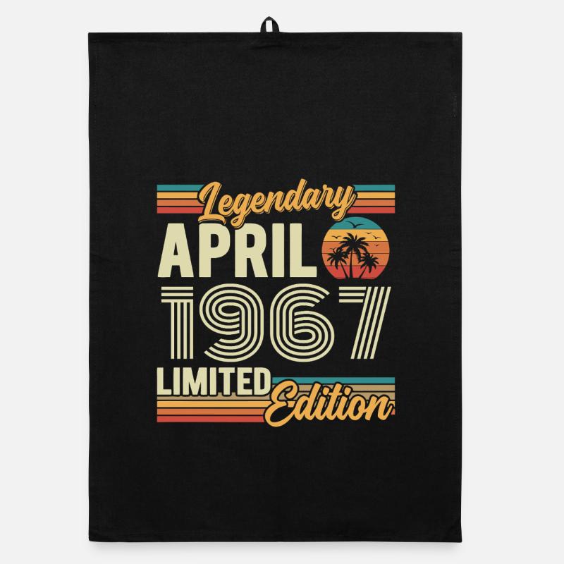 April 1967 59th Anniversary Gift - April 1967 Organic dish towel