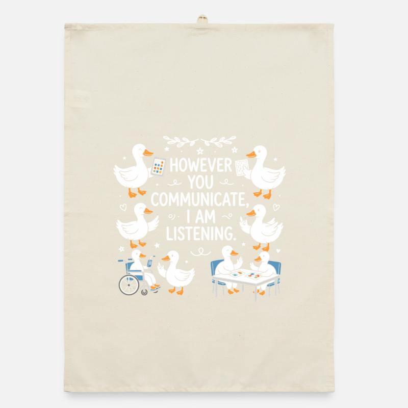 Peu importe votre voix, je reste à l'écoute Torchon bio