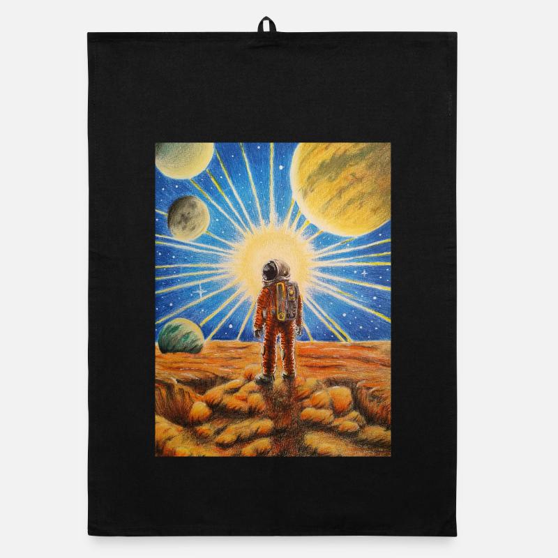 Astronaut on Mars Organic dish towel