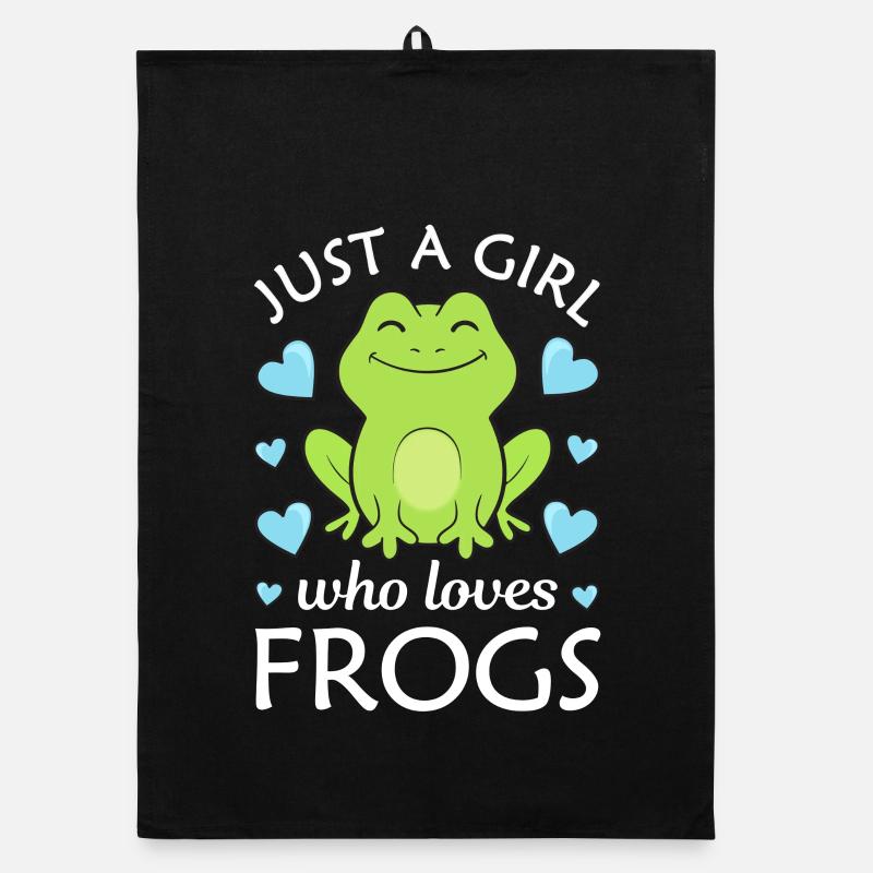 Frog Frogs Organic dish towel