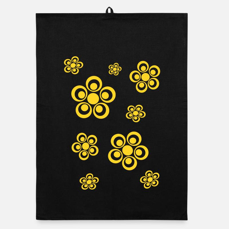 Fleur Jaune Fleur Jaune Fleurs Motif De Fleur Fleurs Torchon bio