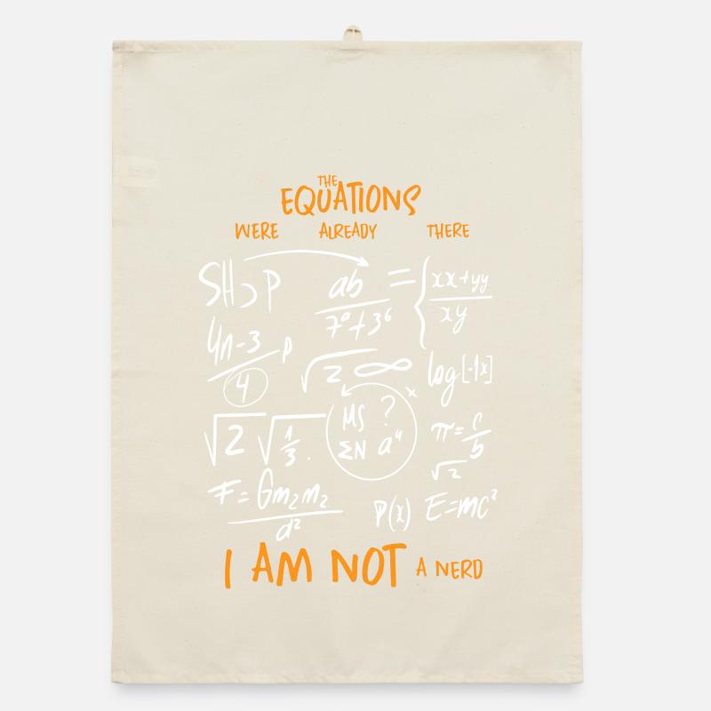 Mathematics equations Organic dish towel
