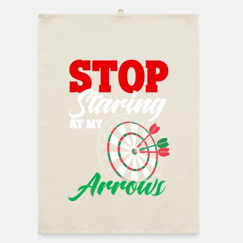 Dart Design Stop Staring At My Arrows Organic dish towel