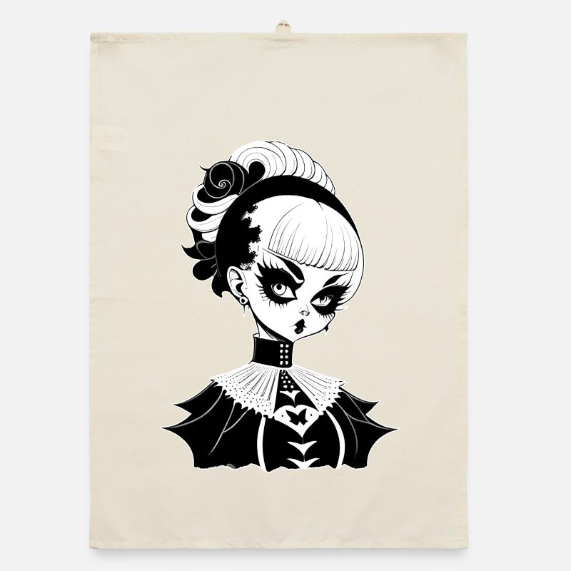 Gothic Hexe, Goth Hexerei Organic Geschirrtuch