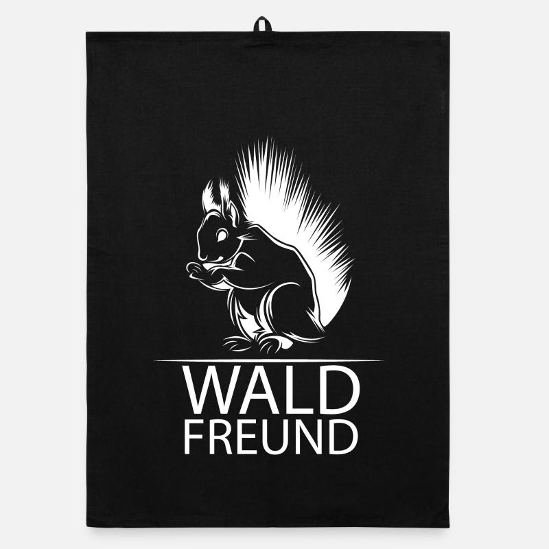Eichhörnchen Waldfreund Symbol Tiere Sprüche Icon Organic Geschirrtuch