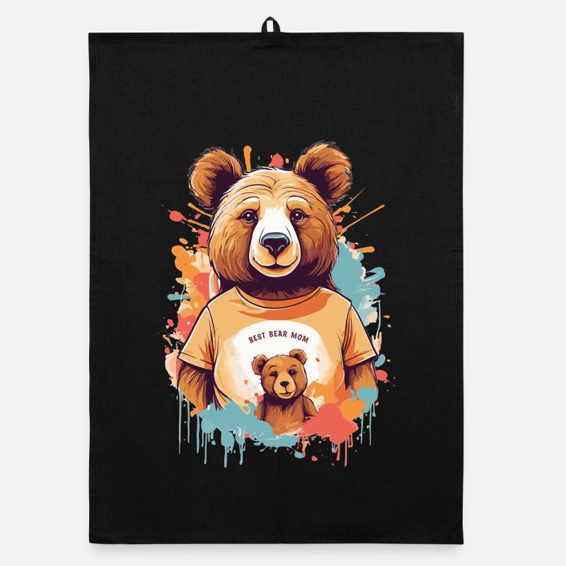 Meilleure maman ours Torchon bio