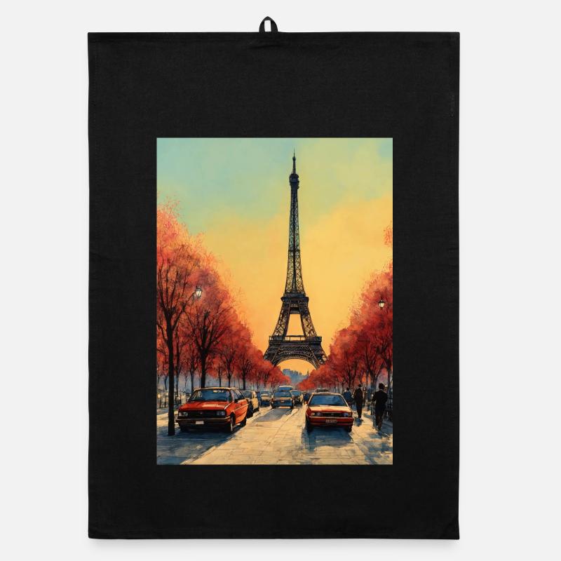 Paris Eiffel Tower Organic dish towel
