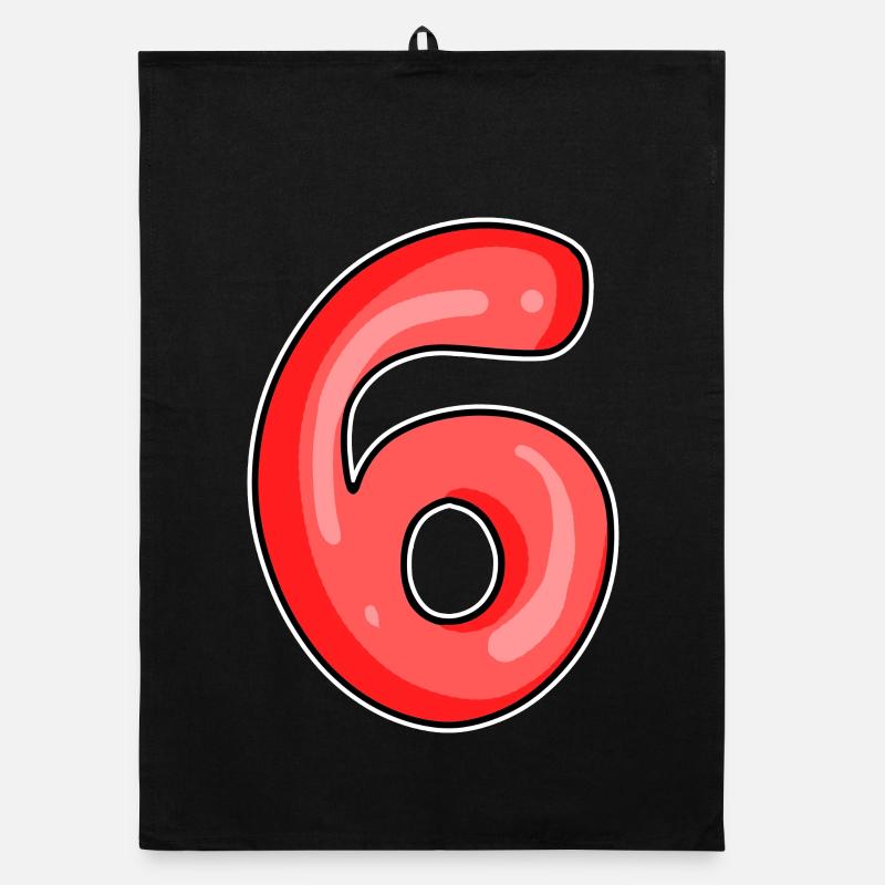 Number 6 Number Organic dish towel