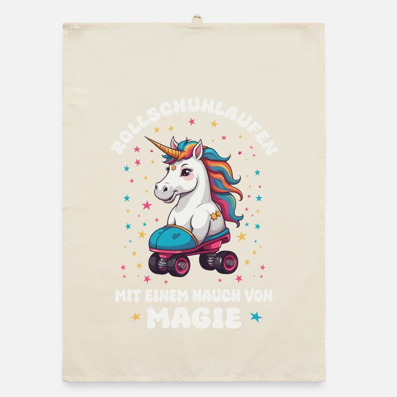 Licorne Roller Skating Torchon bio