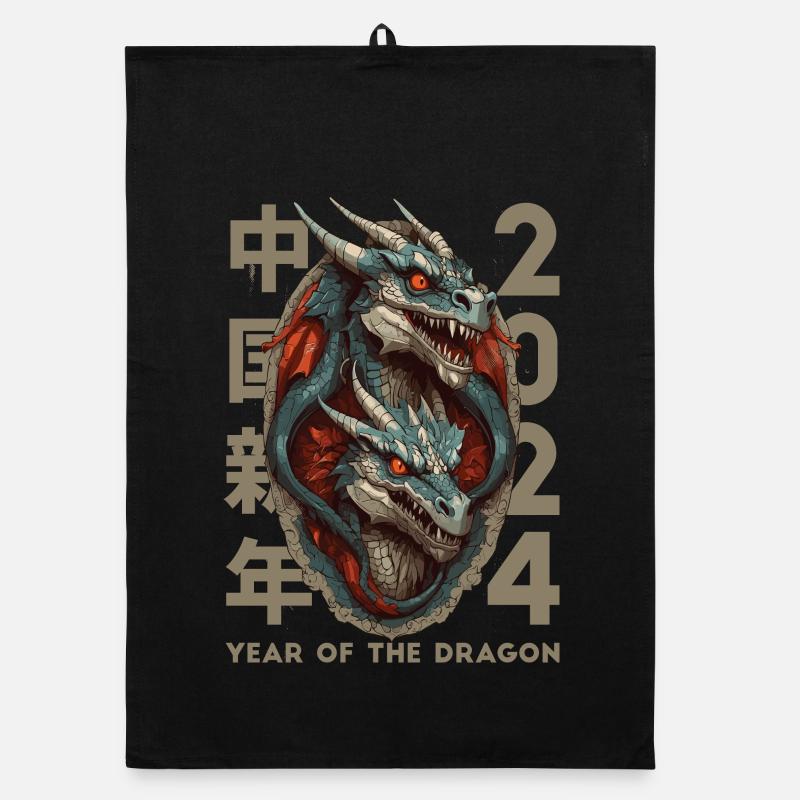 Chinesischer Drache Organic Geschirrtuch