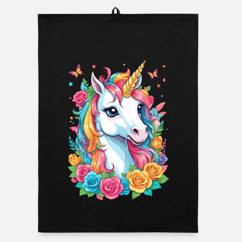 Süßes Einhorn Organic Geschirrtuch