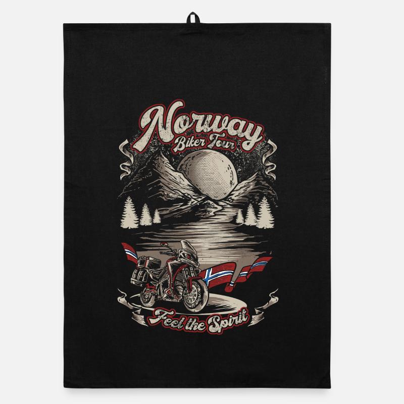 NORWAY BIKER TOUR Organic dish towel