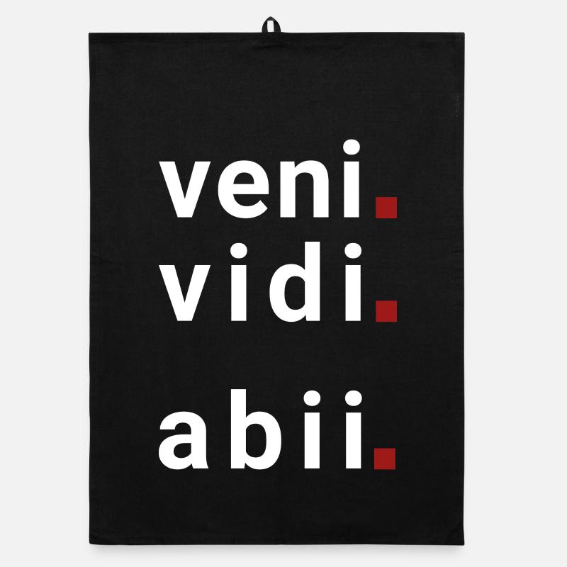 veni vidi abii Ich kam, ich sah, ich ging. Organic Geschirrtuch