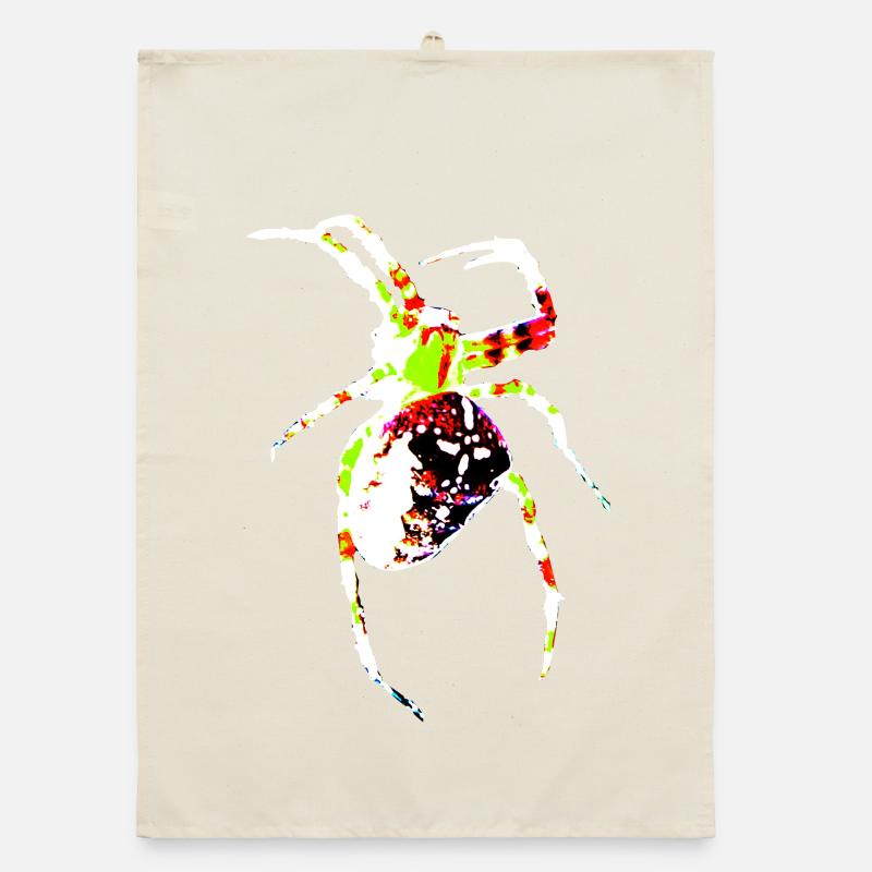 Araignée aux couleurs vives Torchon bio