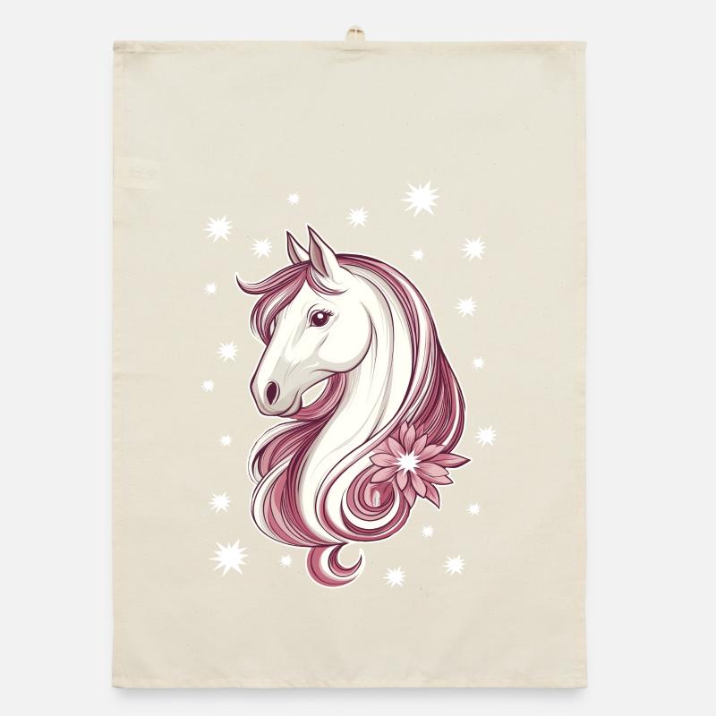 Cheval avec des étoiles Torchon bio