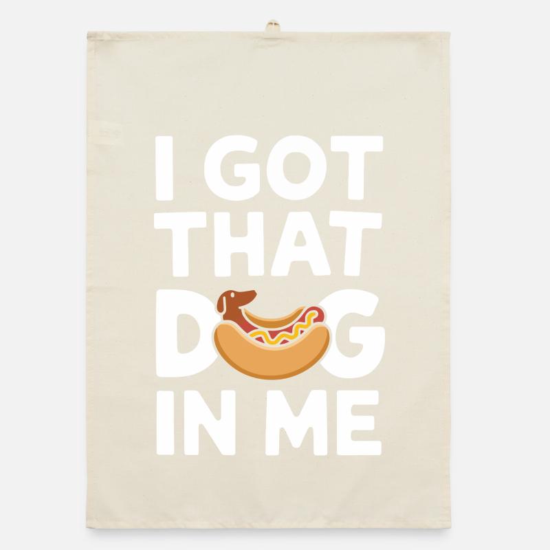 Drôle de teckel hot-dog Torchon bio