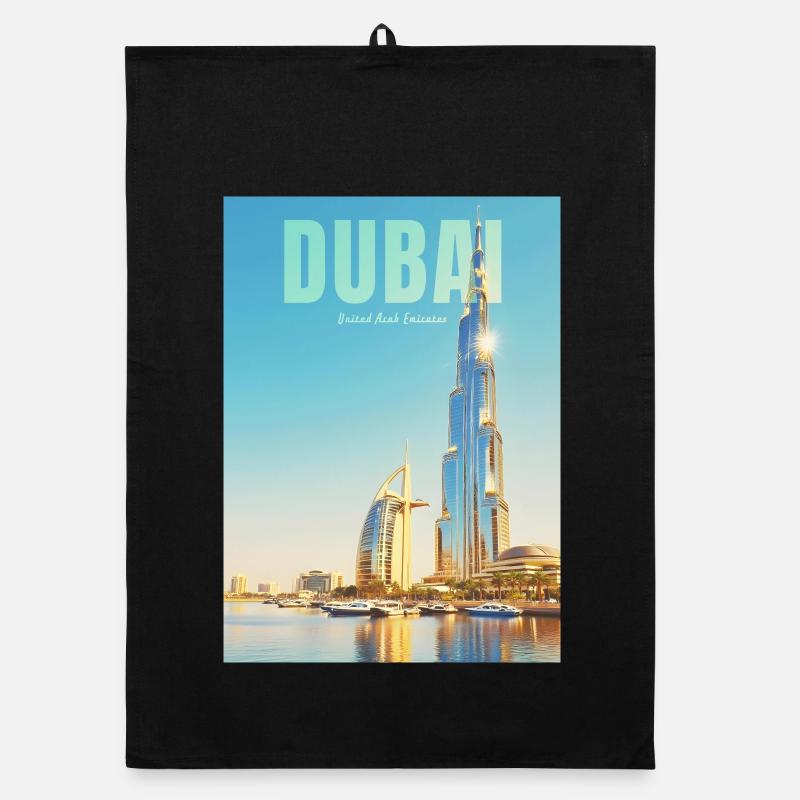 Dubai Skyline – Desert Metropolis Organic dish towel