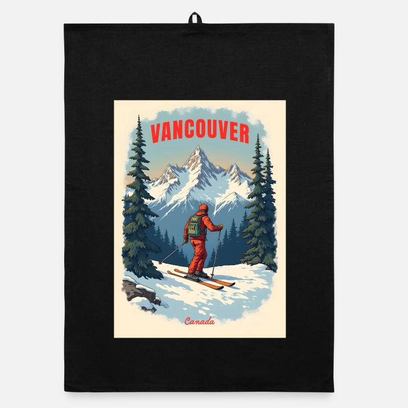 Vancouver Mountain Scenery Organic dish towel