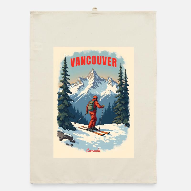 Vancouver Mountain Scenery Organic dish towel