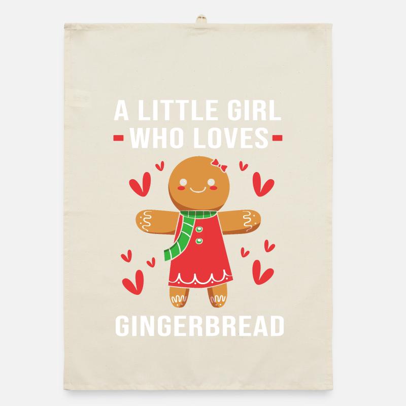 Gingerbread Christmas Gingerbread Man Organic dish towel