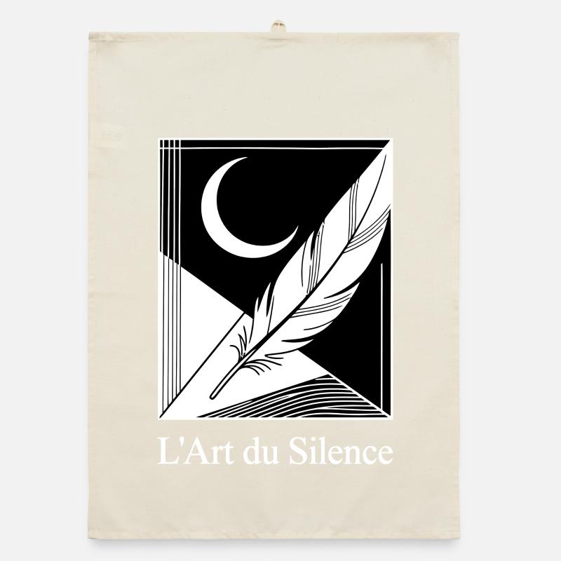 Moon Feather Geometric Organic dish towel