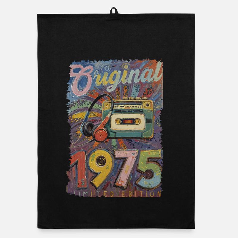 Original 1975 Retro Player Graffiti Painted Painter Organic dish towel