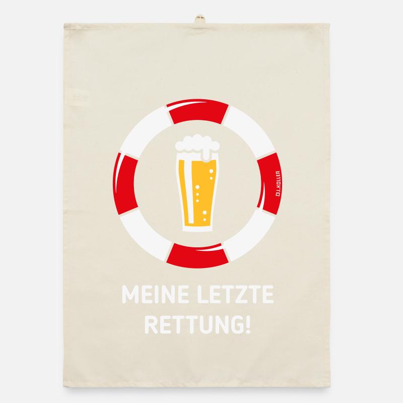 Meine Letzte Rettung! (Bier / Willibecher / NEG) Organic Geschirrtuch