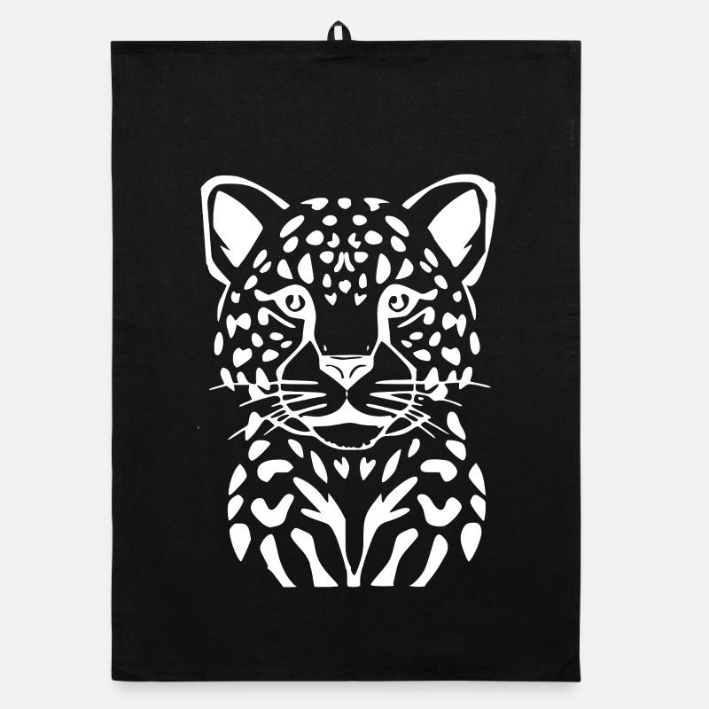 Leopard T-shirt Gift Idea Organic dish towel