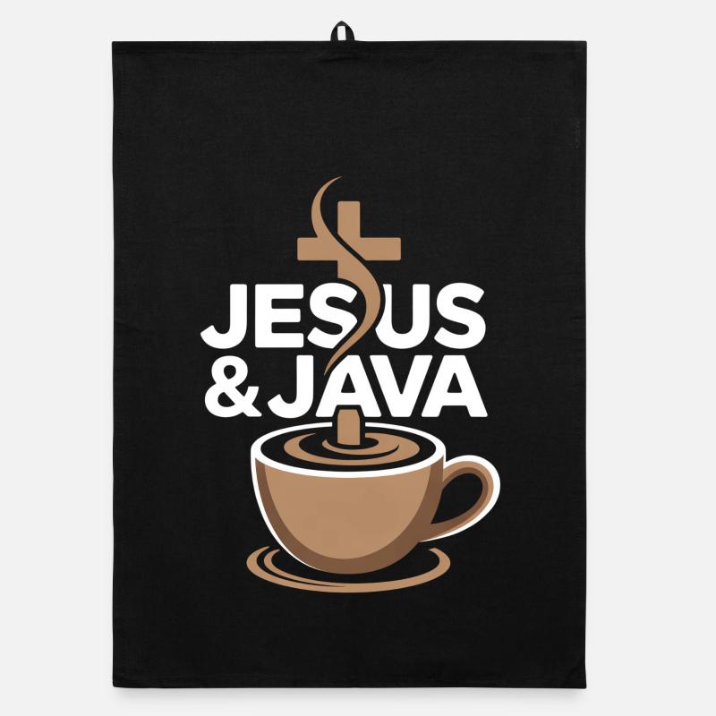 Inspiration and coffee with Jesus & Java Organic dish towel