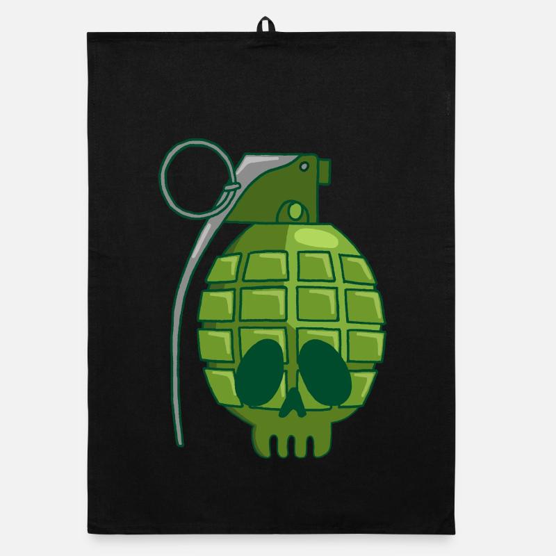 Granatapfelschädel Organic Geschirrtuch