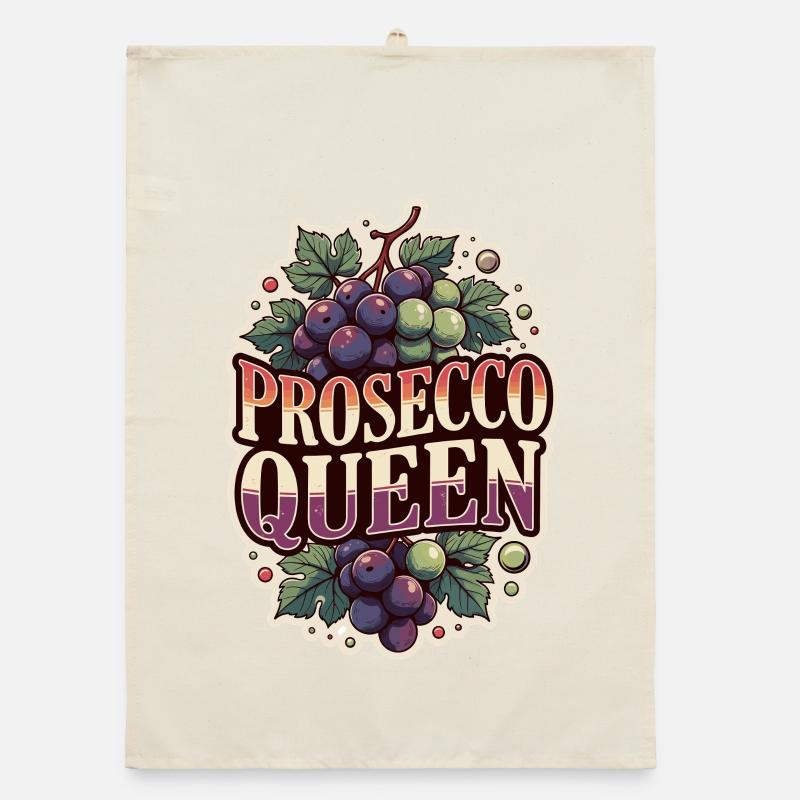 Prosecco-Queen-Party Organic Geschirrtuch