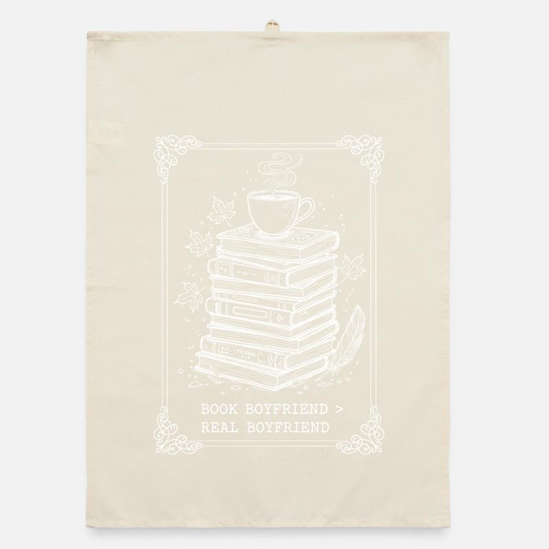 Book Boyfriend Book Stack Organic dish towel