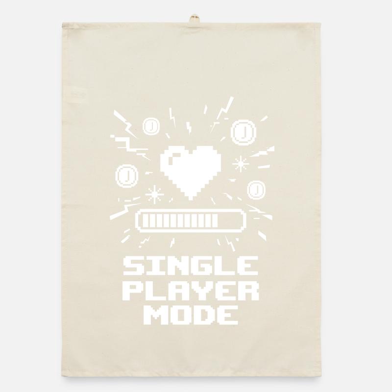 Single Player Mode Gamer Heart Organic dish towel