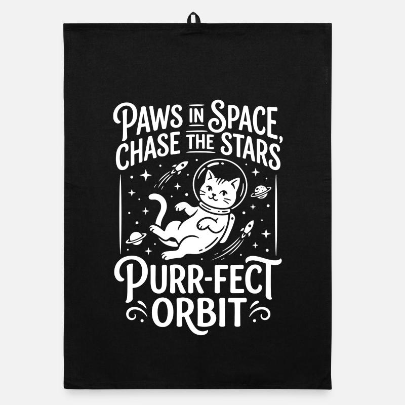 Pattes dans l’espace – Orbite Ronron-parfaite Torchon bio