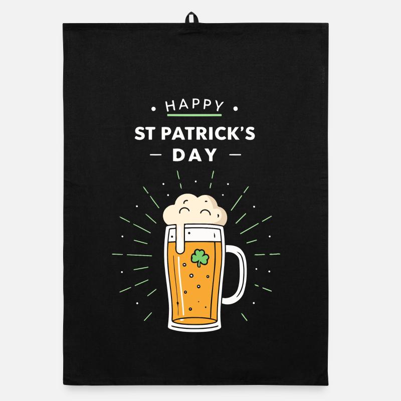 Festliches St. Patrick's Pint Organic Geschirrtuch