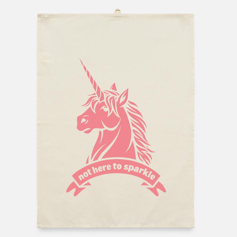 Not Here To Sparkle – Unicorn Statement Organic dish towel